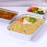 Aluminium Containers with Lid  8389 ( 890 CC ) 10 Pieces - hotpackwebstore.com